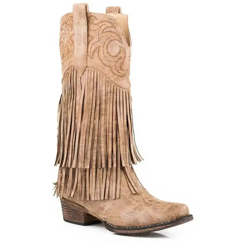 Roper Rickrack (Tan) - Bottes de motard femme