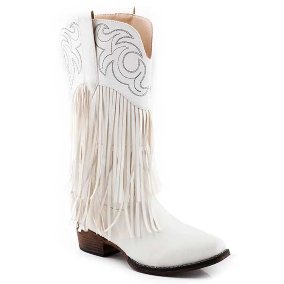 Bottes de cow-girl Roper Rickrack (blanches) pour femme