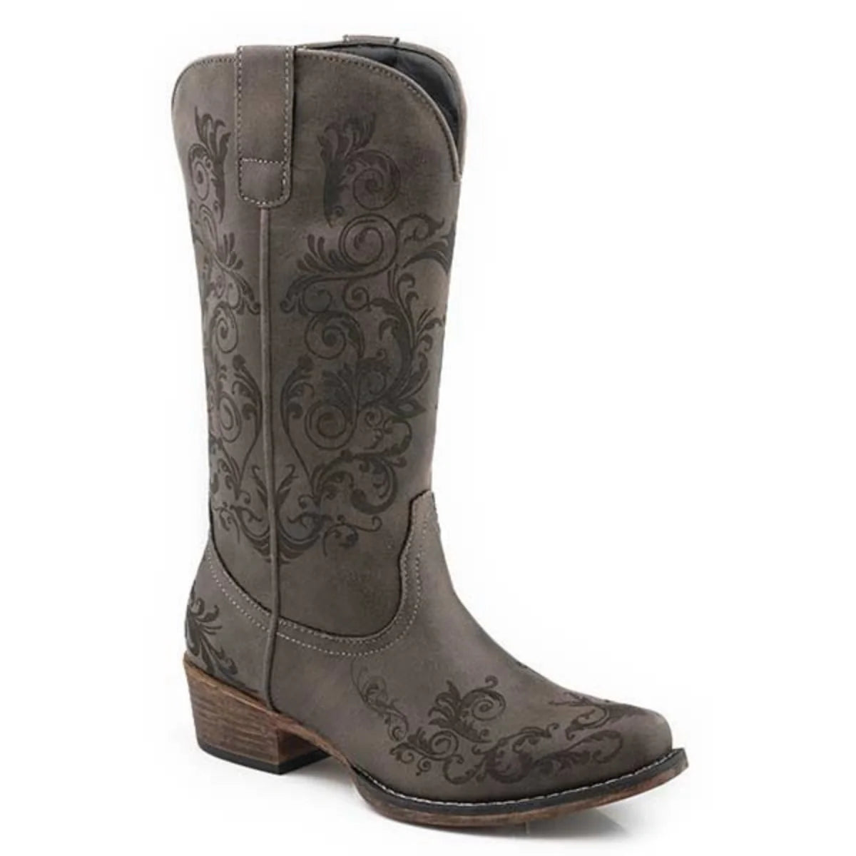 Bottes de Cowgirl Roper Tall Stuff (Noir) pour femme