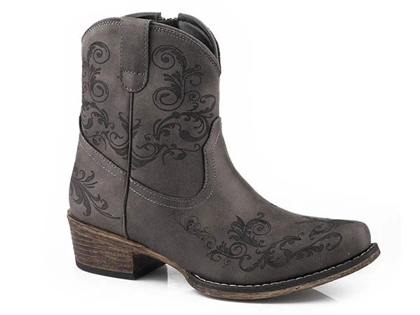Bottes de cow-girl Roper Short Stuff (grises) pour femme