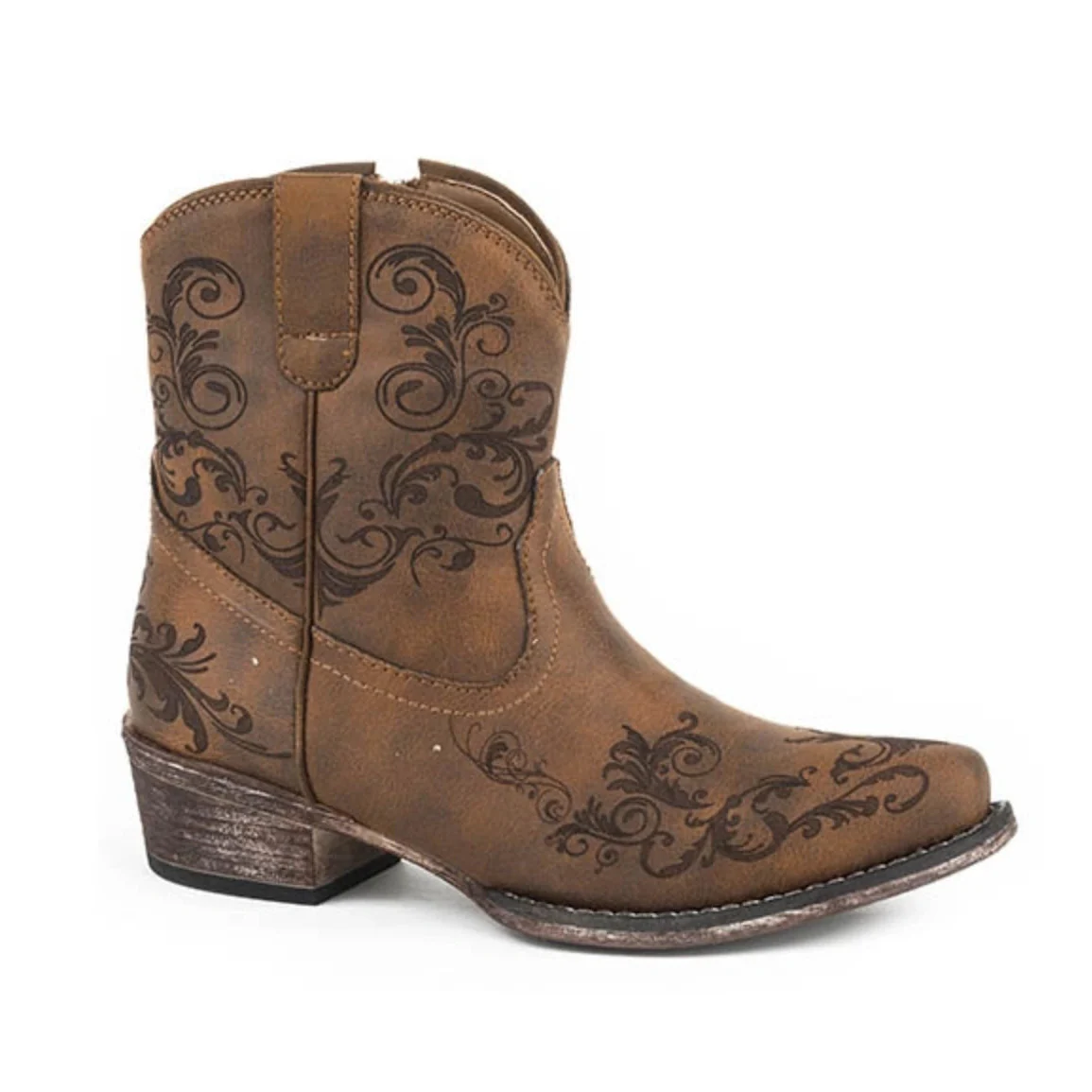 Bottes de cowgirl Roper Short Stuff (marron/fauve) - Femme