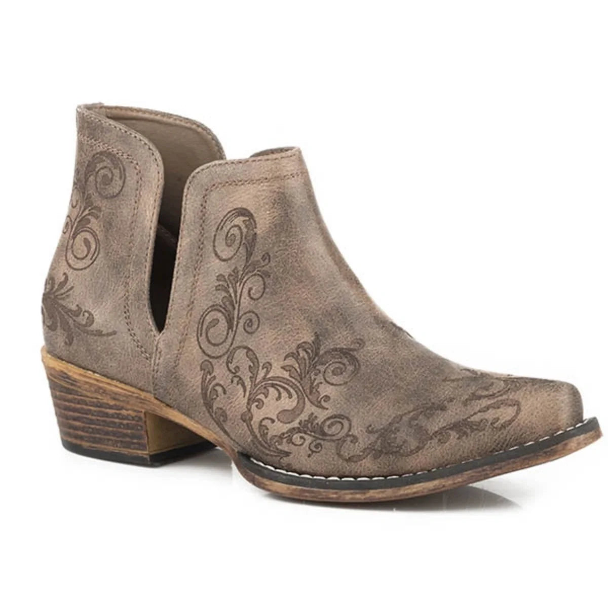 Bottes de cow-girl Roper Ava Laser (Marron) pour femme