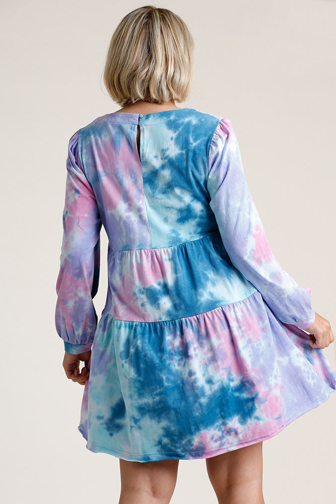 Robe longue à manches longues et col rond grande taille bohème chic pour filles