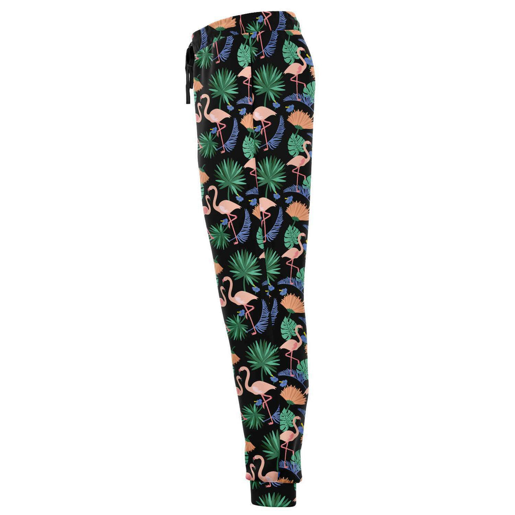 Joggers fleuris exotiques Flamant rose