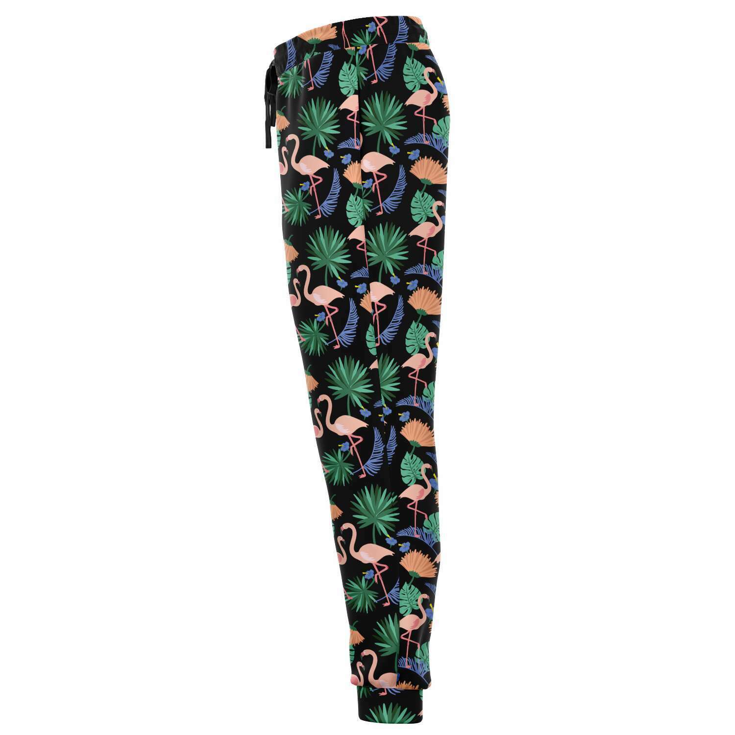 Joggers fleuris exotiques Flamant rose