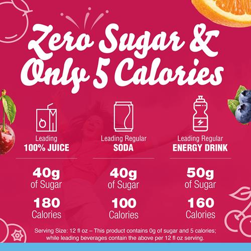 Crystal Light Boisson Préparée en Poudre, Punch aux Fruits sans Sucre, Faible en Calories, Paquet de 6 Sachets pour Pichet