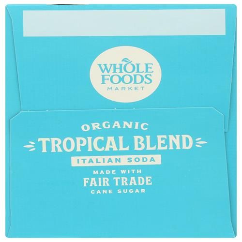Boisson gazeuse italienne biologique Whole Foods Market, saveur fruits tropicaux, 33 cl (Lot de 4)