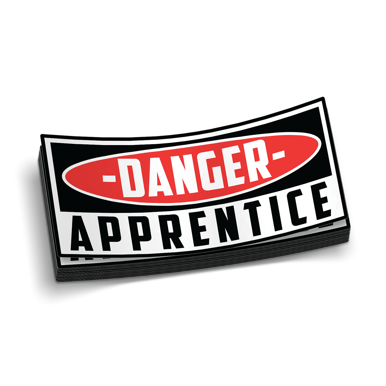 Autocollant danger apprenti
