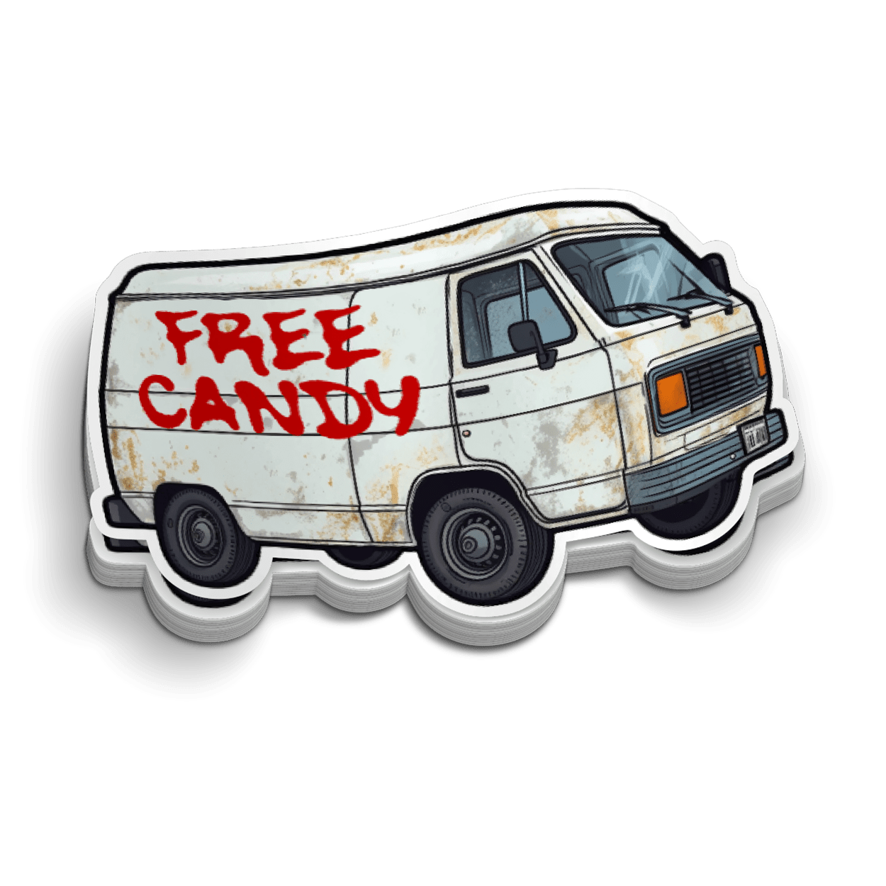 Autocollant de casque de chantier "Free Candy"