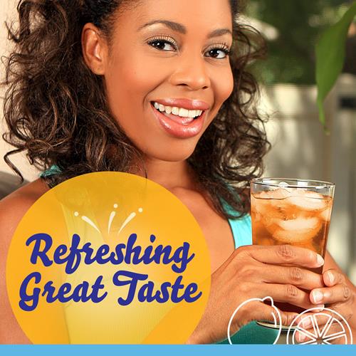 Crystal Light Boisson en poudre saveur thé glacé citron sans sucre, naturellement aromatisée, 4 sachets pour pichets