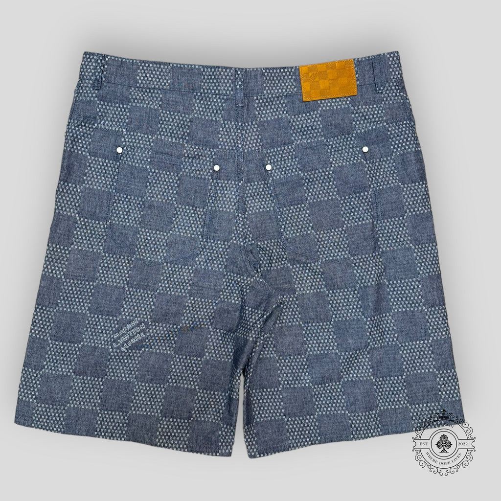 Short en jean Damier Chambray Louis Vuitton
