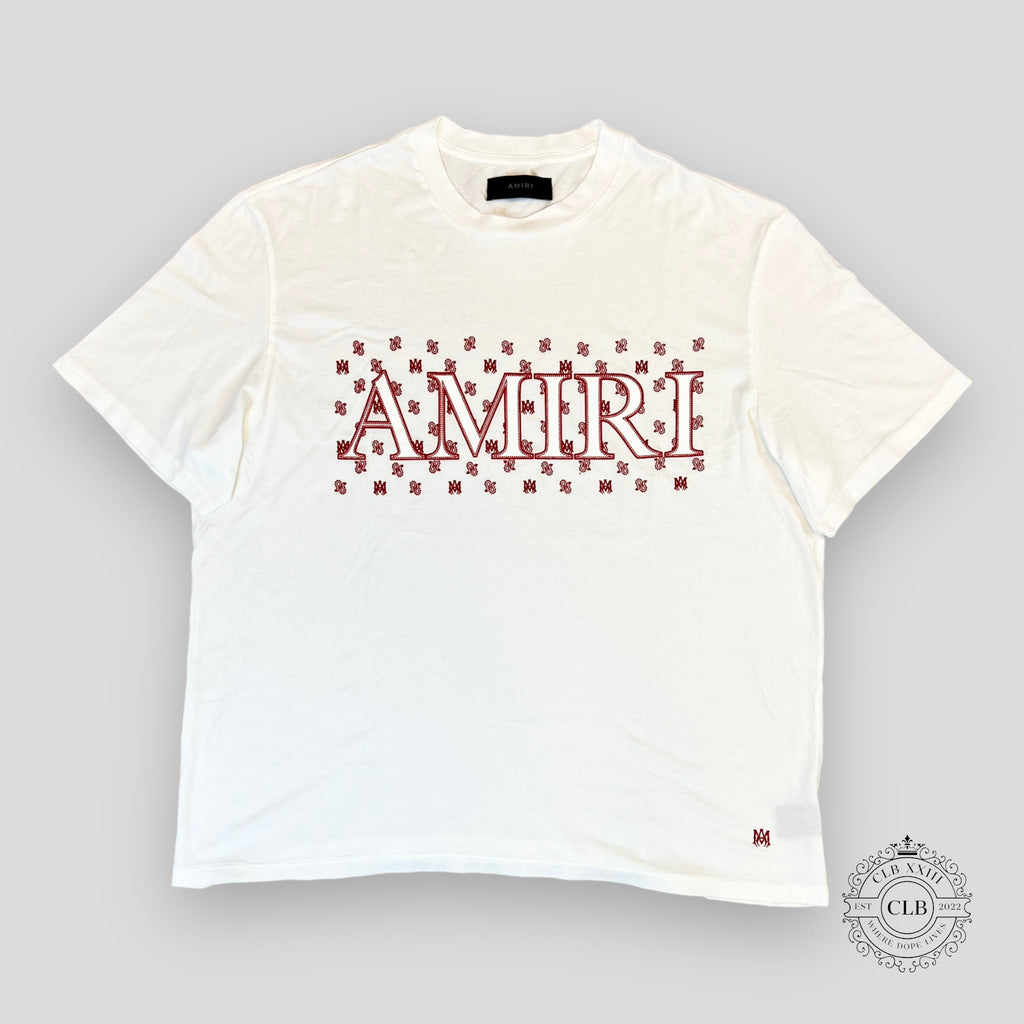 T-shirt Amiri Ma Paisley blanc/rouge