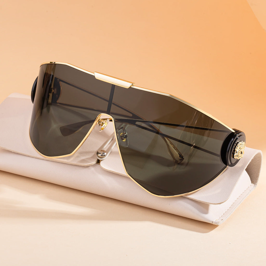 Lunettes de soleil aviateur sport plein cadre pour femmes — Protection UV intégrée aux verres