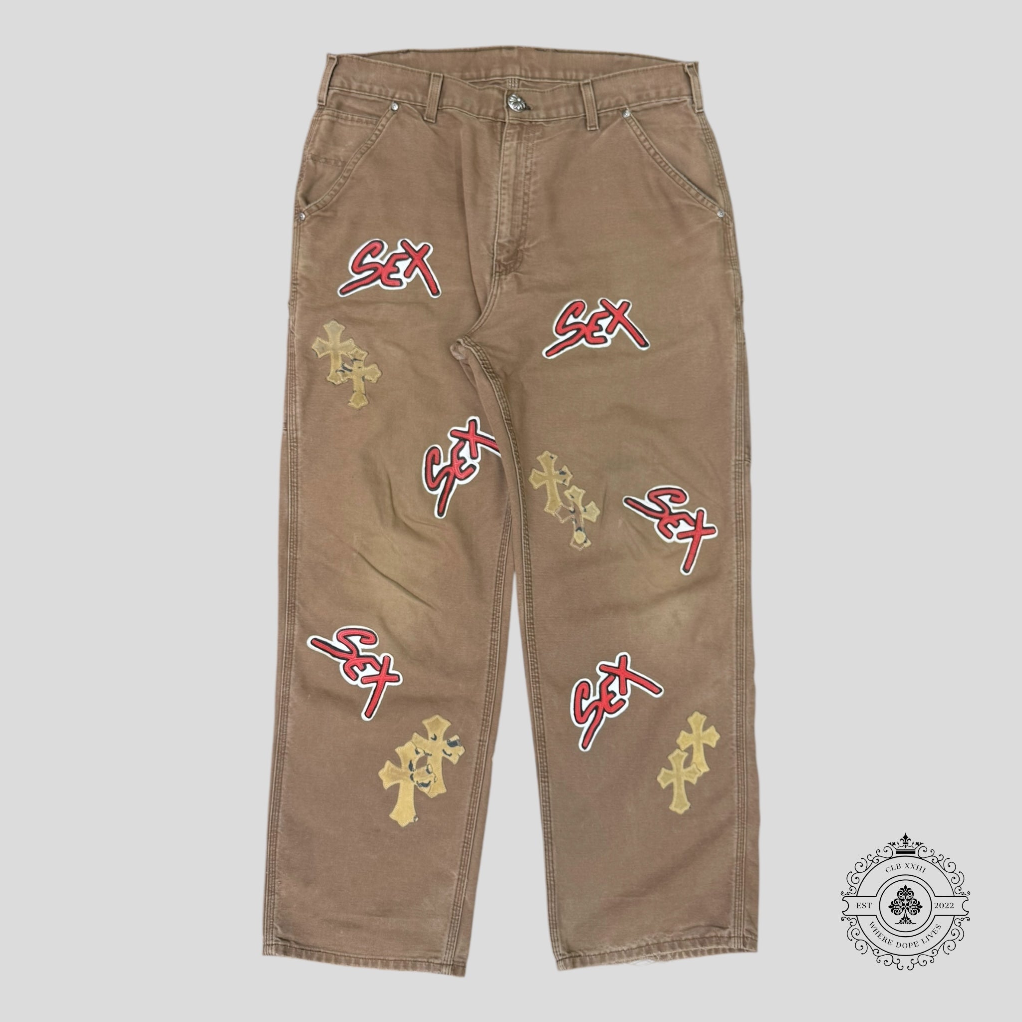 Pantalon de charpentier Chrome Hearts Sex Records Patch