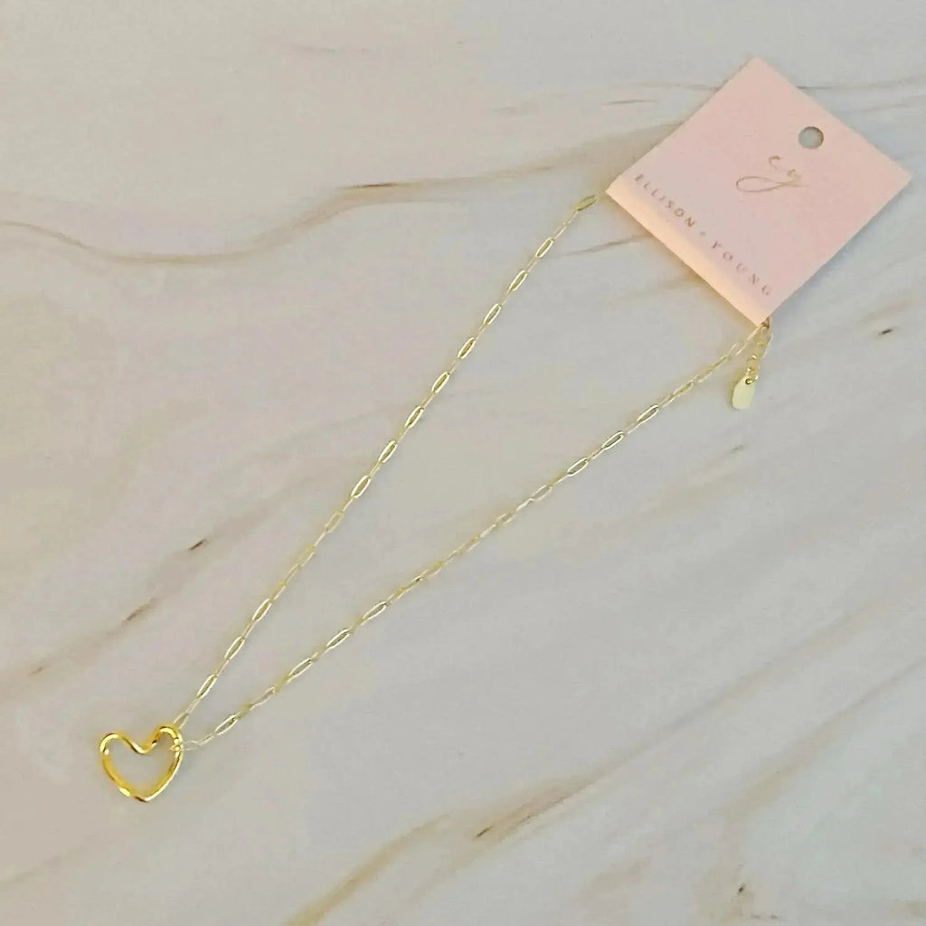 Collier cœur et chaîne – Pendentif cœur doré délicat | Femstylo