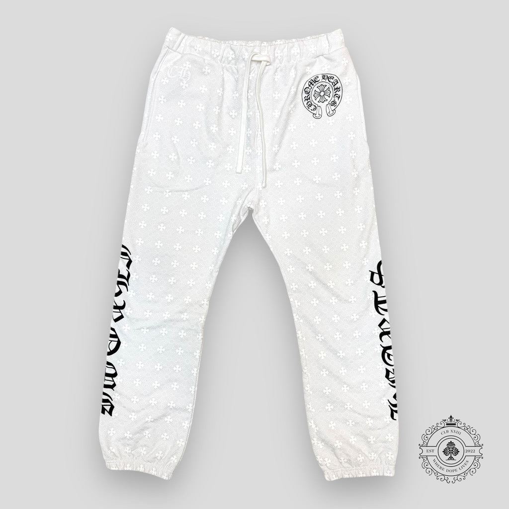 Pantalon de survêtement Chrome Hearts All Over Monogram blanc