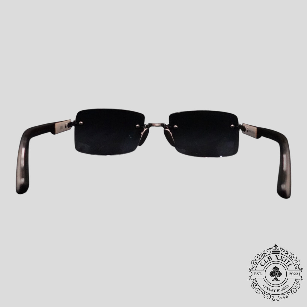 Lunettes de soleil Chrome Hearts Deep II en blanc/argent