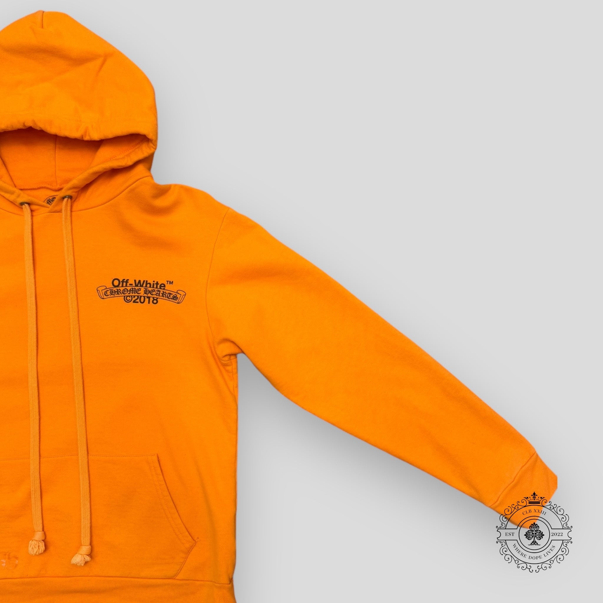 Sweat à capuche Chrome Hearts Off White orange
