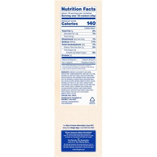 Kroger Craquelins extrêmes au cheddar 538 g