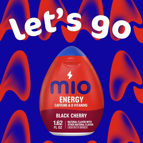 Mio Energy Cerise Noire Arômes Naturels Boisson Concentrée, Bouteille de 48 ml