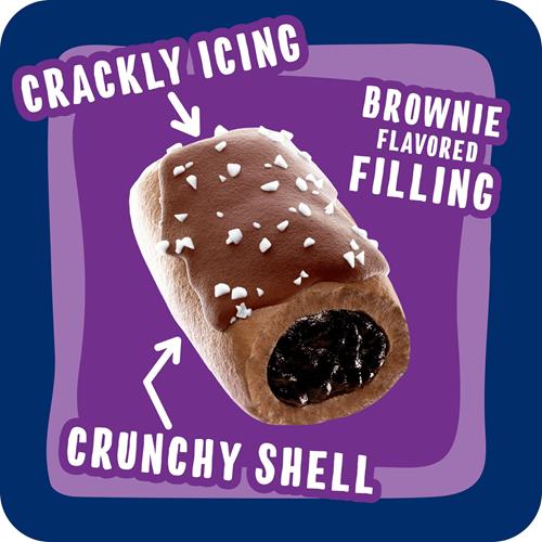 Pop-Tarts Crunchy Poppers Morceaux de collation croustillants fourrés, snacks pour enfants, snacks nomades, Frosted Brownie Crunch, boîte de 5 oz (5 sachets)