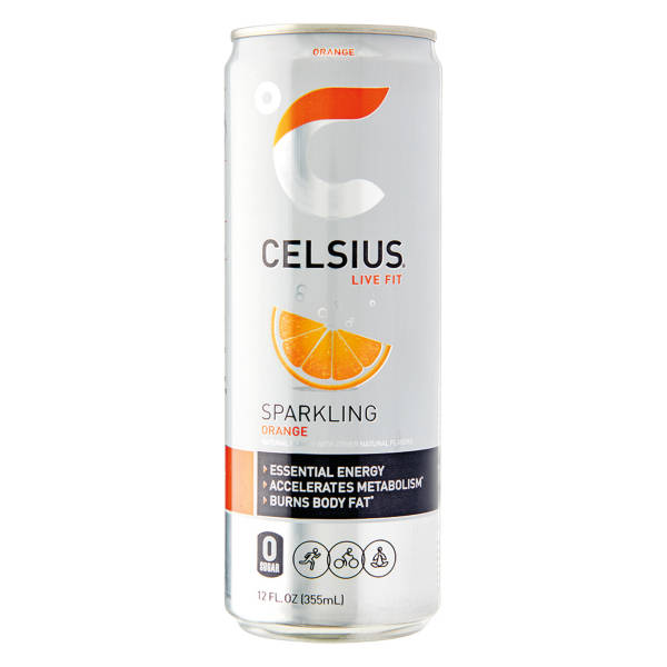 Boisson pétillante à l'orange Celsius, 355 ml