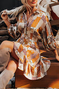Robe Mini-Chemise Colorée Unique - Vibrante & Tendance - Décontractée - Robe de Soirée