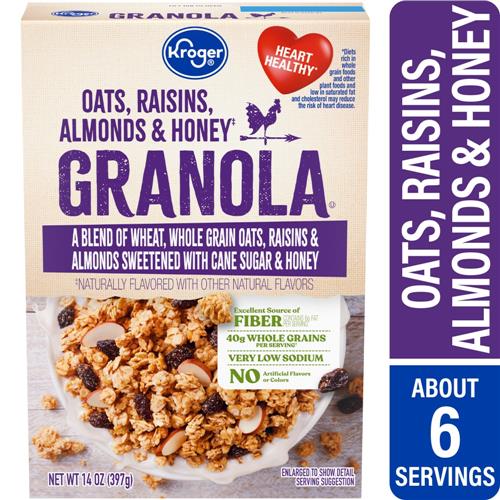 Granola Avoine Raisins Amandes et Miel Kroger 396 g