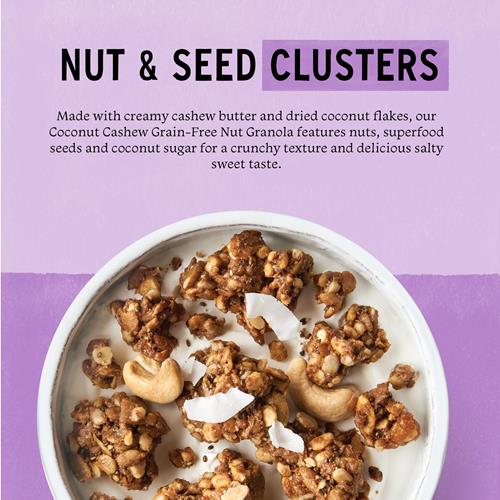 Purely Elizabeth, Granola cétogène noix de coco cajou, sans céréales, sans OGM, Paléo (sachet de 227 g)