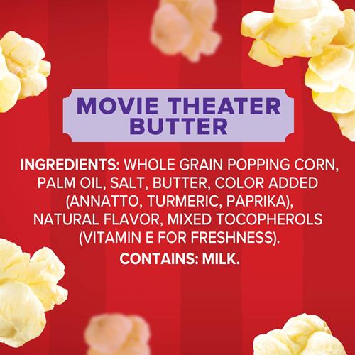 Orville Redenbacher's Popcorn micro-ondes, saveur Beurre de cinéma, 93 g, paquet de 6