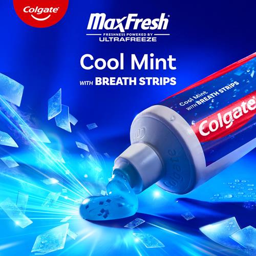 Colgate Maxfresh Whitening With Breath Strips Toothpaste Clean Mint 12.6 Ounce Total (2 Pack)