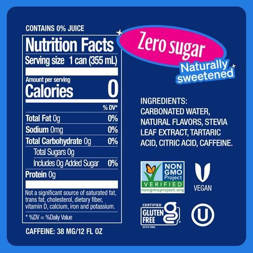 Boisson gazeuse Zevia zéro sucre, cerise-cola, canettes de 355 ml (paquet de 12)