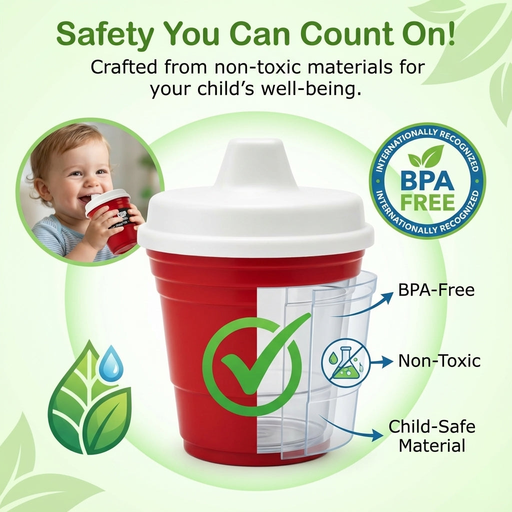 Tasse à bec incassable de 240 ml pour enfants – Qualité supérieure, facile à prendre en main, parfaite pour les moments sur le ventre