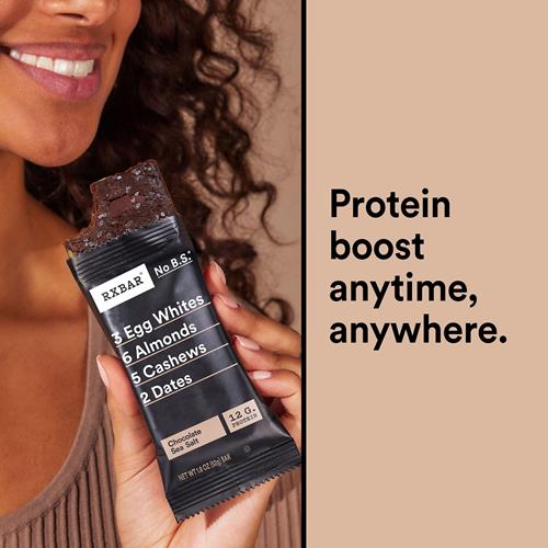 Barres protéinées Rxbar, En-cas protéiné, Barres d'en-cas, Chocolat et sel de mer, 9,1 oz (5 barres)