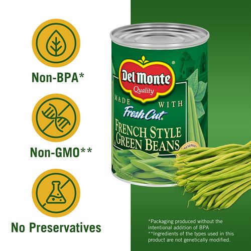 Haricots verts à la française Del Monte Blue Lake, légumes en conserve, boîte de 411 g