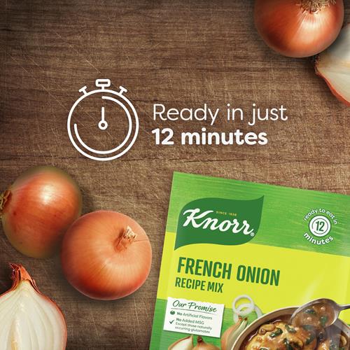 Mélange à soupe et mélange à recettes Knorr à l'oignon à la française pour soupes, sauces et repas simples, sans arômes artificiels, 39 g