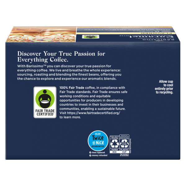 Dosettes de café Barissimo saveur caramel, 12 unités