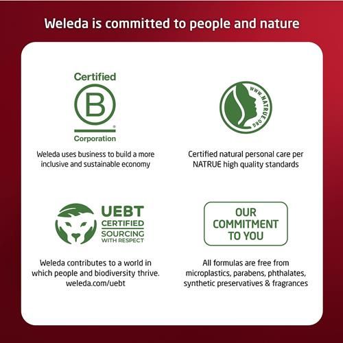 Sérum repulpant pour le visage Weleda, sérum végétal riche en peptides de grenade et de racine de maca
