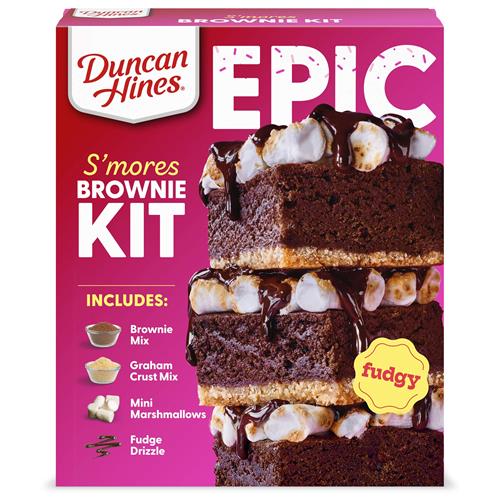 Duncan Hines Kit Épique, Kit de Mélange pour Brownie S'mores, 685 g