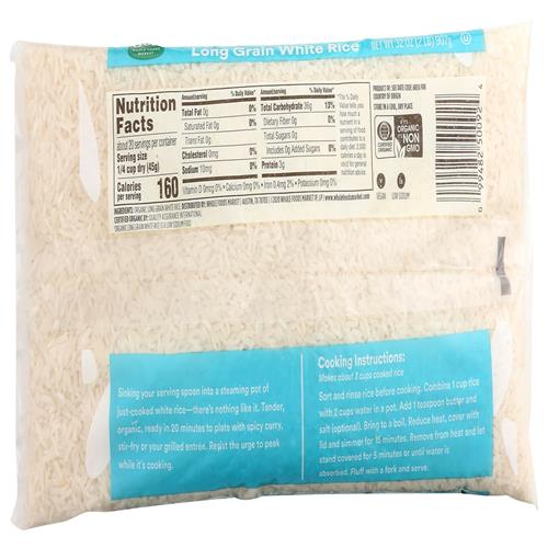 Riz blanc à grains longs biologique, 907 g, Whole Foods Market