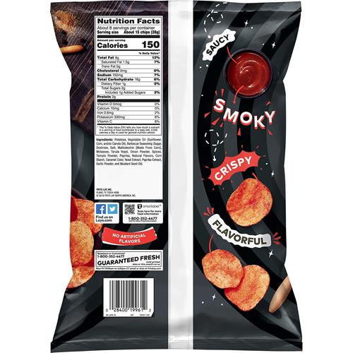 Croustilles Lays, saveur barbecue, 7,75 oz