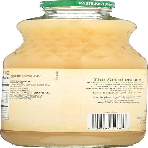 Jus de citron 100 % pur biologique Santa Cruz, 946 ml