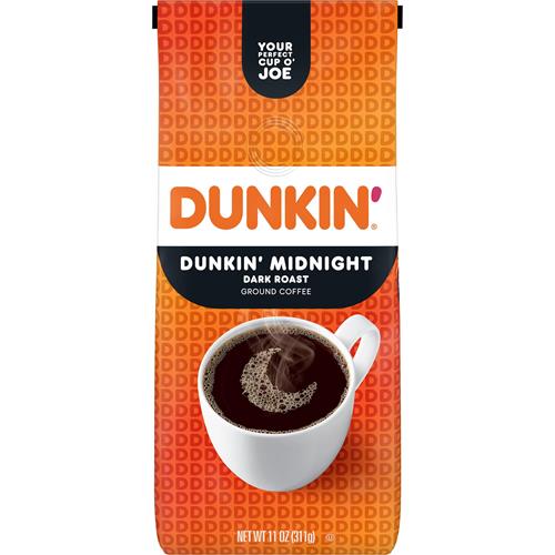 Café moulu Dunkin' Midnight Dark Roast, 312 g (lot de 1)