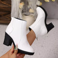Bottines à talon bloc et bout pointu | Bottines élégantes à talon pointu