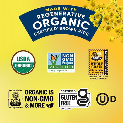 Lundberg Mini-Galettes de riz au cheddar blanc biologique, 142 g, Sans gluten, Certifié biologique par l'USDA, Vérifié sans OGM, Riz brun à grains entiers
