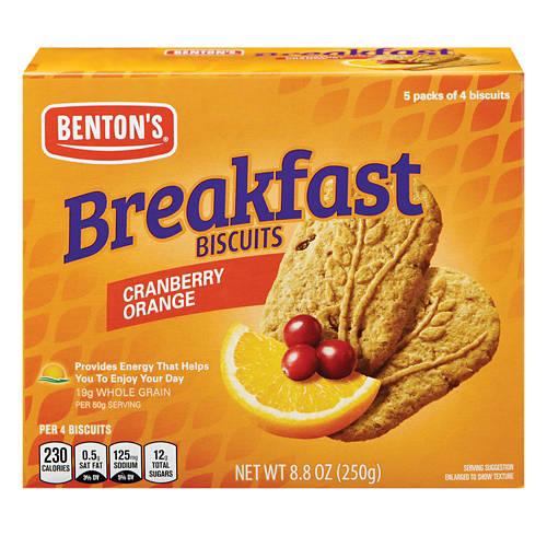 Biscuits petit-déjeuner Benton's Orange Canneberge, 249 g
