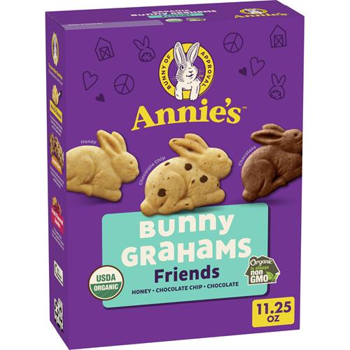 Annies Organic Friends Bunny Grahams, Pépites de chocolat, Chocolat et Miel, Biscuits Graham Cuits, 319 g