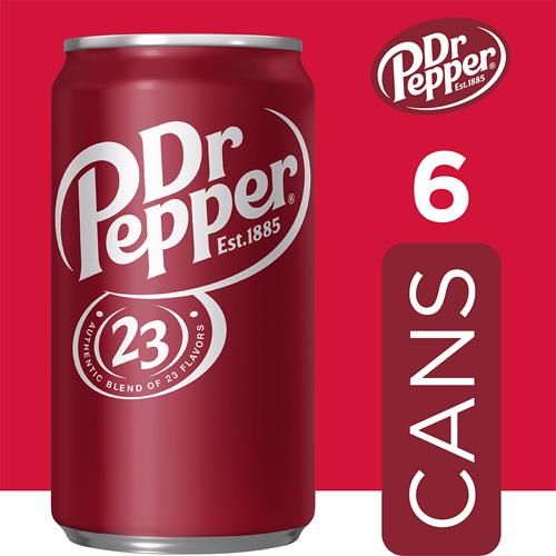 Dr Pepper - Mini Canettes, 221 ml, paquet de 6