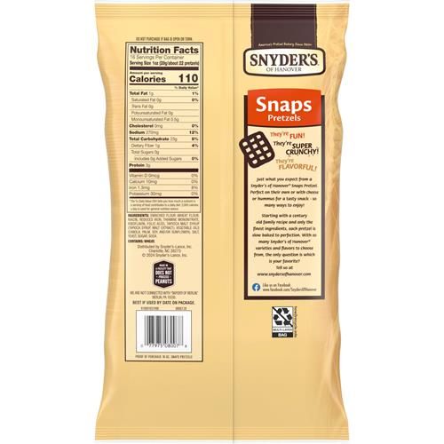 Bretzels Snyders Of Hanover Pretzel Snaps, format familial, sac de 453 g