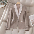 Blazer Femme Bicolore – Veste Élégante et Formelle à Boutons